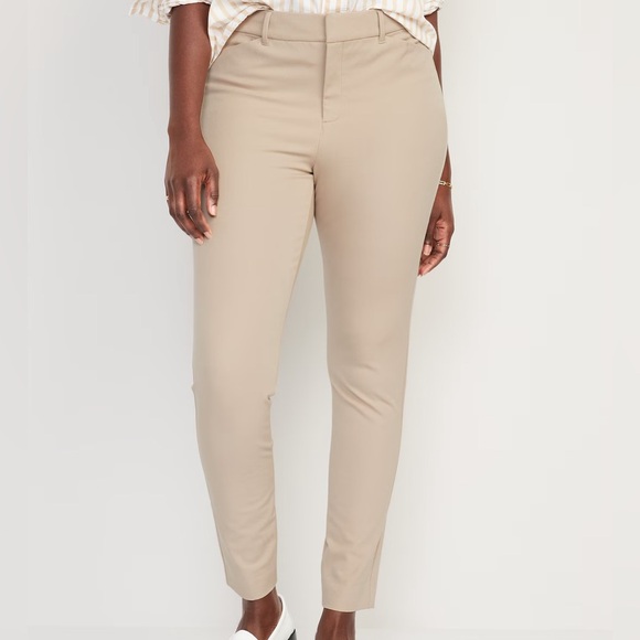 NWT! Old Navy High-Waisted Pixie Skinny Pants Tan in Women’s 12 Petite - Picture 3 of 12